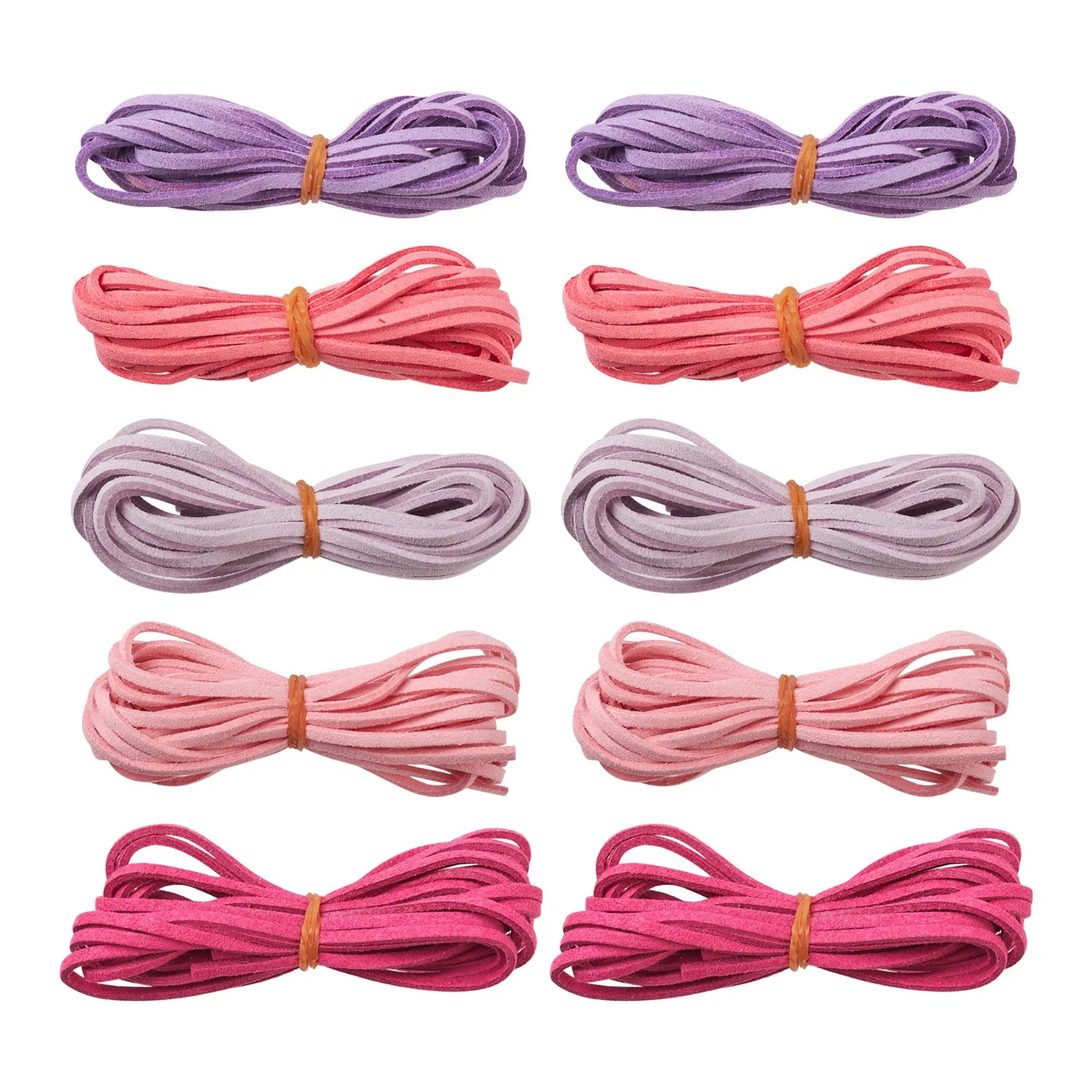 

2.5mm Flat Faux Suede Cord Mixed Color Faux Suede Lace Thread Women Knit Necklace Bracelets Choker DIY Jewelry Making 5 Strands