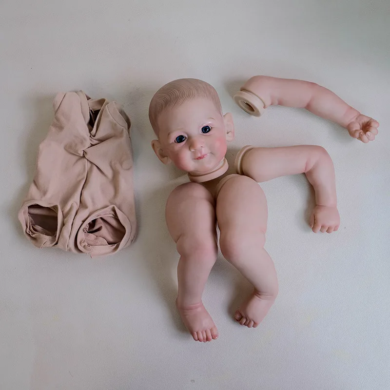 NPK 20'' New Bebe Henry Finished Reborn Baby Doll  Already Painted Lifelike Soft Touch Flexible 3D Skin with Hand Paint Hair
