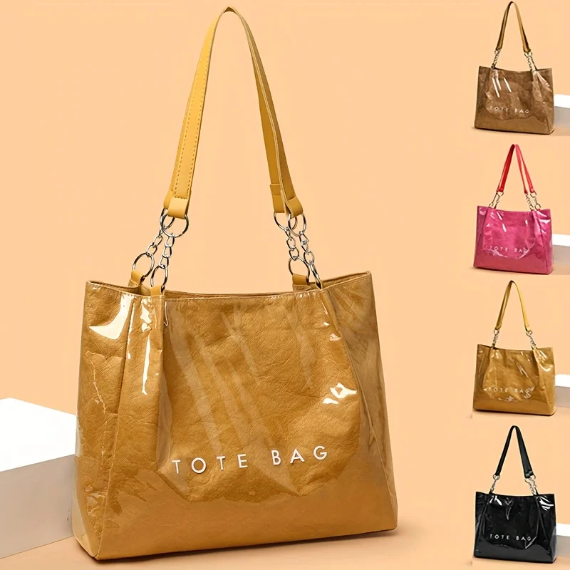 

Tote bag shoulder bag European and American cross-border hot-selling letter transparent bag handbag travel outdoor beach bag