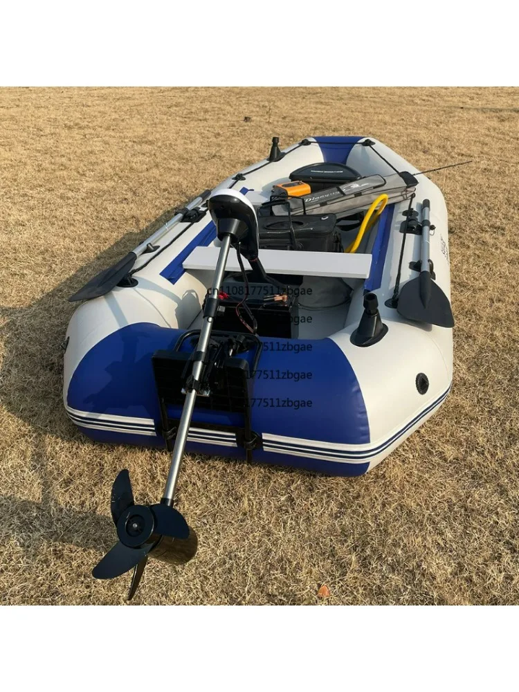 5-Personen 0,7MM PVC Ruder-Kajak mit Heckspiegel 9,8FT Luftmatratzen-Boden Aufblasbares Angelboot mit Motorhalterung