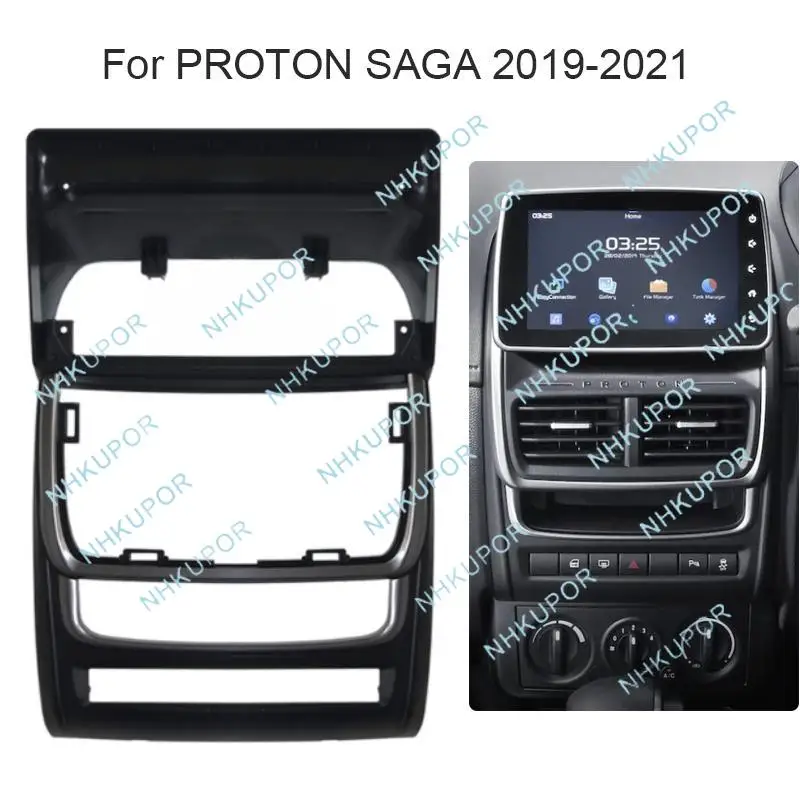 

Car Radio Frame Kit For Proton Saga 2019 2020 2021 Android Player Casing 9 inch Auto Stereo Install Dash Panel Fascia Bezel
