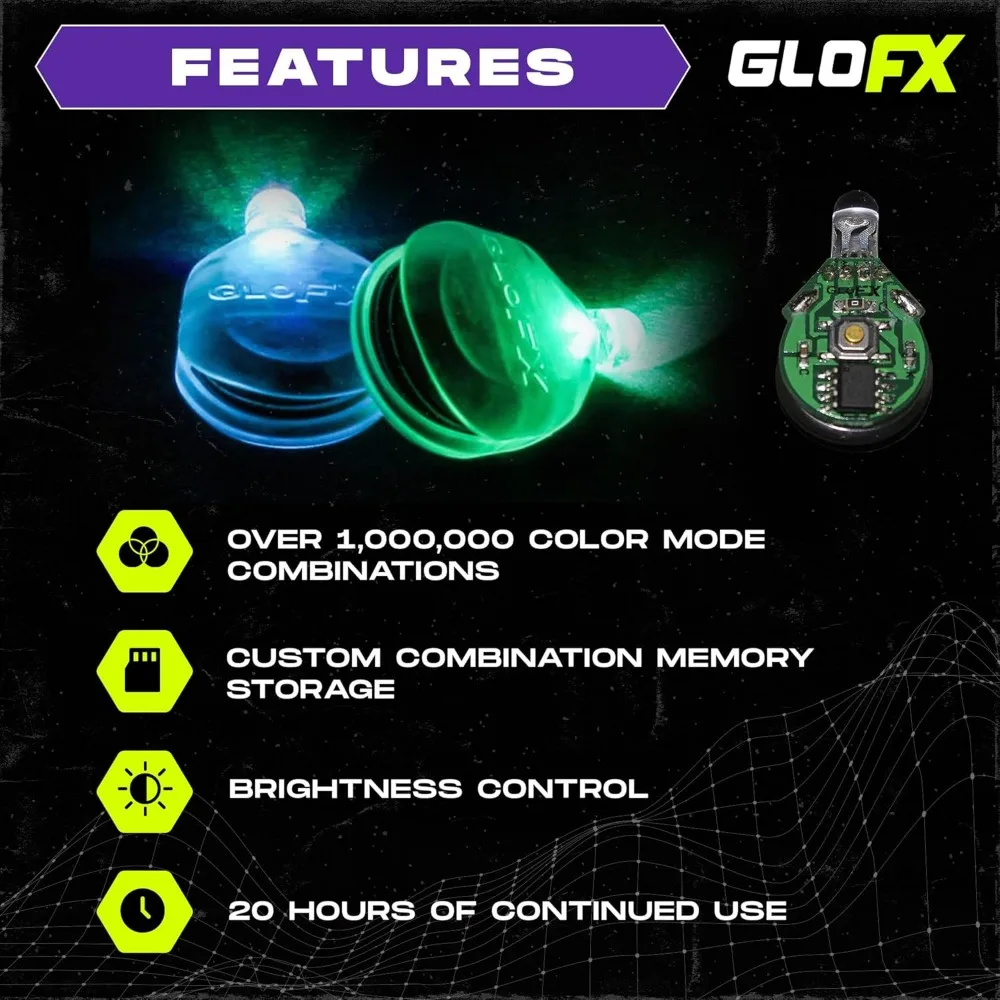 LED-Leuchtenhandschuhe mit 9 Modi, 34 Farben, mehr als 1-Millionen-Kombinationen für Festivals, Kostüme und Veranstaltungen