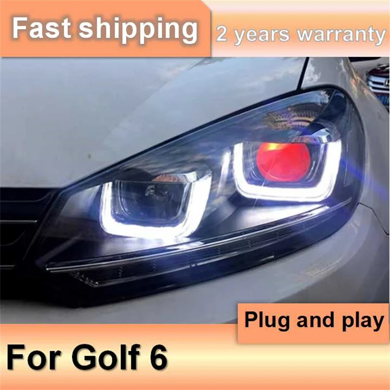 

Car Accessories for VW Golf 6 Headlamp for MK6 Head Light R20 Headlights DRL Turn Signal Low High Beam Projector Lens