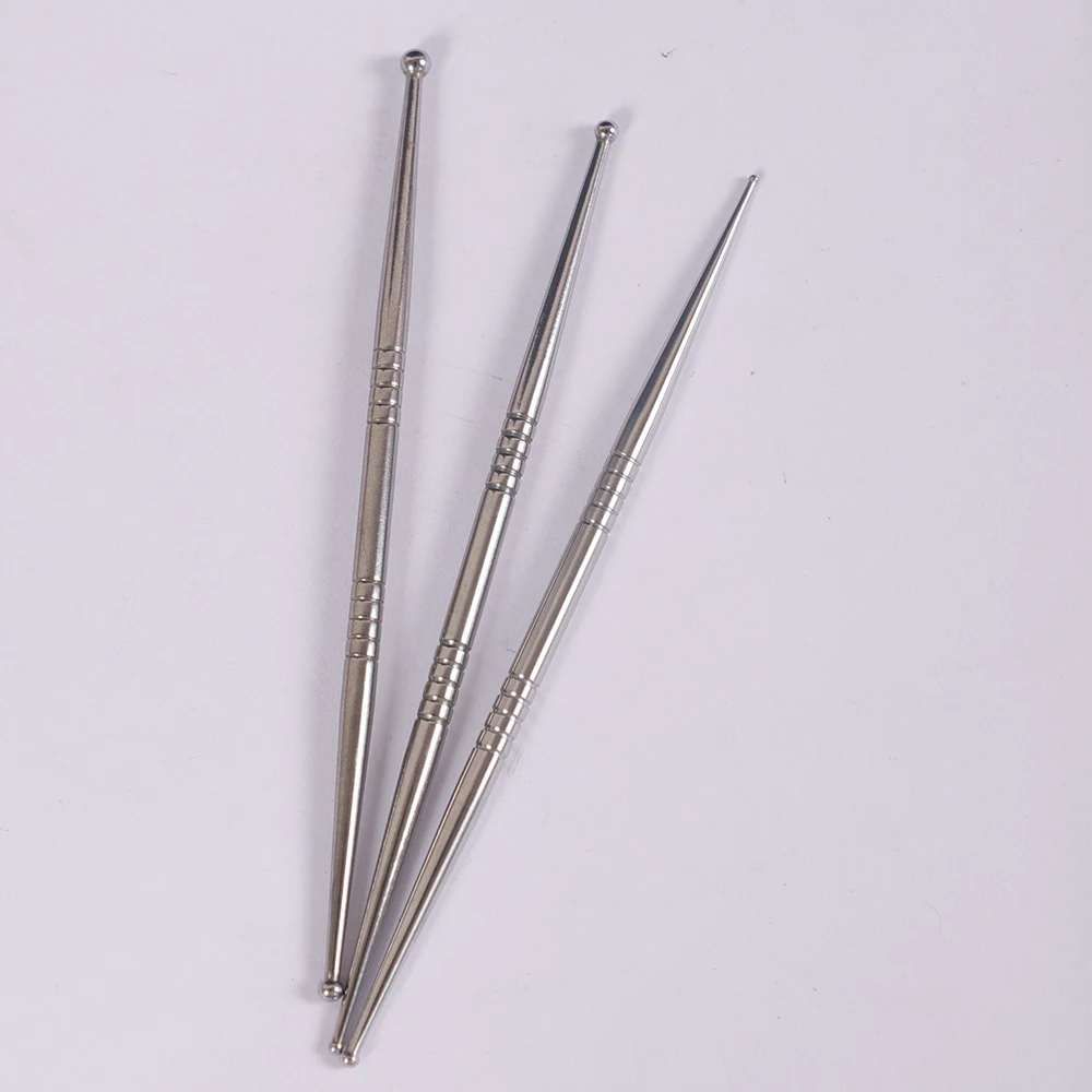 3Pcs/Set Stainless Steel Pottery Clay Carving Tools Double Head Sculpture Pottery Model Tool Set Model Clay Sculpting Tools