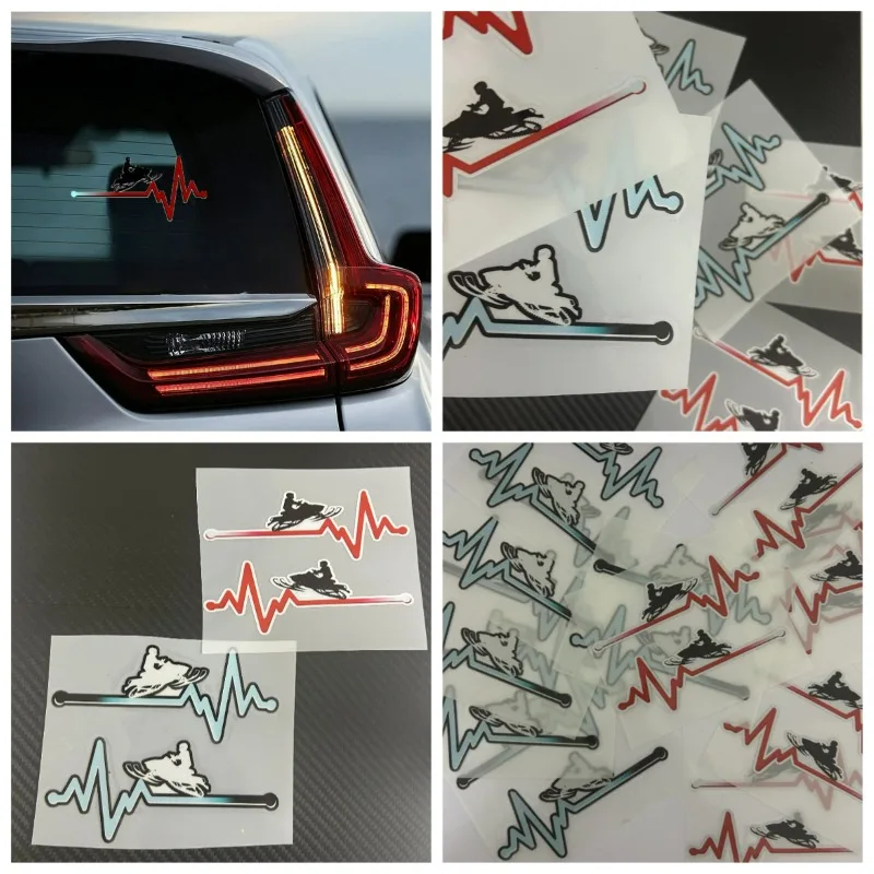 Dynamic Pulse Motorcycle Windshield Sticker,Vibrant Colors for 4x4 Truck,ATV,Vehicle Customization Riding Vinyl Accessory
