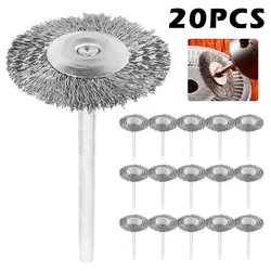 Mini T-Shaped Stainless Steel Wire Wheel Brushes Metal Rust Removal Polishing Disc For Mini Drill Rotary Tools Polishing Brush