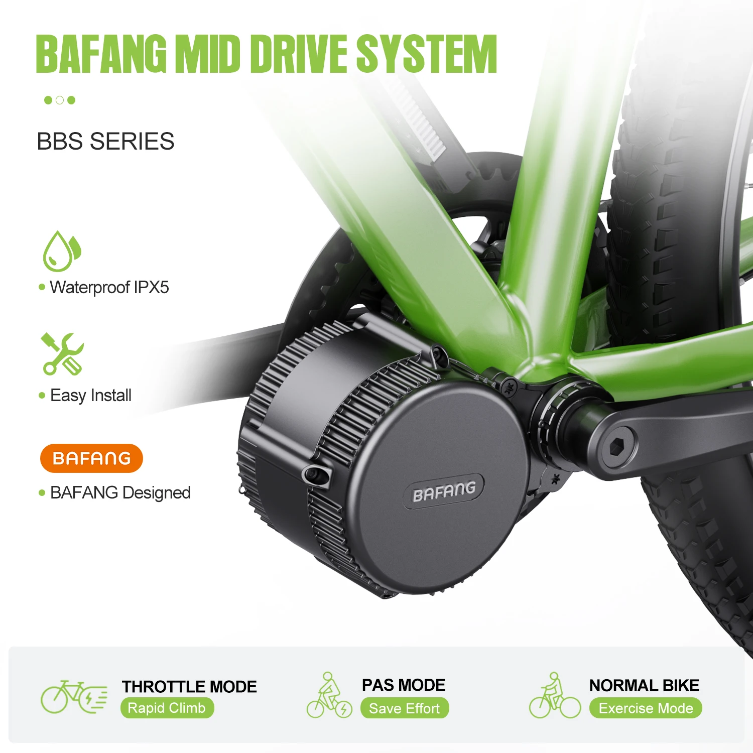 Bafang 750W Mid Drive Motor Electric Bicycle Conversion Kit BBS02B BBS02 Ebike Engine 48V 20Ah 19.2Ah Hailong Battery 4A Charger