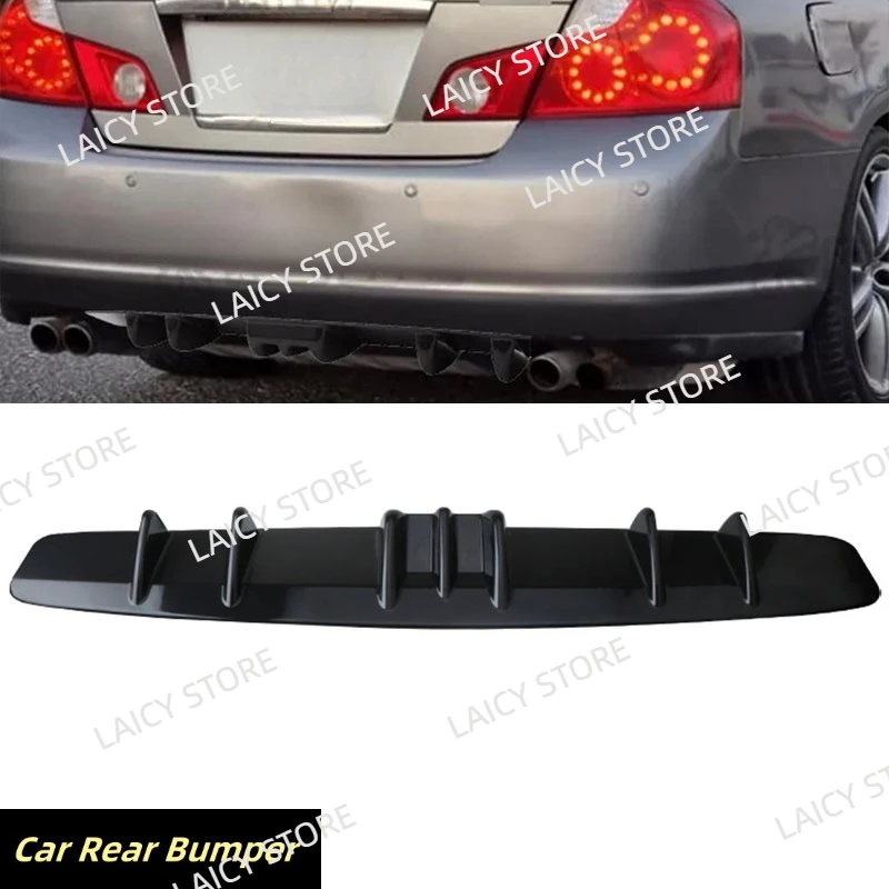 LAICY 7 زعانف ل I-nfiniti M25 M35 M37 M45 M56 سيارة السفلى الخلفي الناشر زعنفة حافة مصد السيارة الفاصل المفسد الهيكل منحرف الشفاه عدة #1