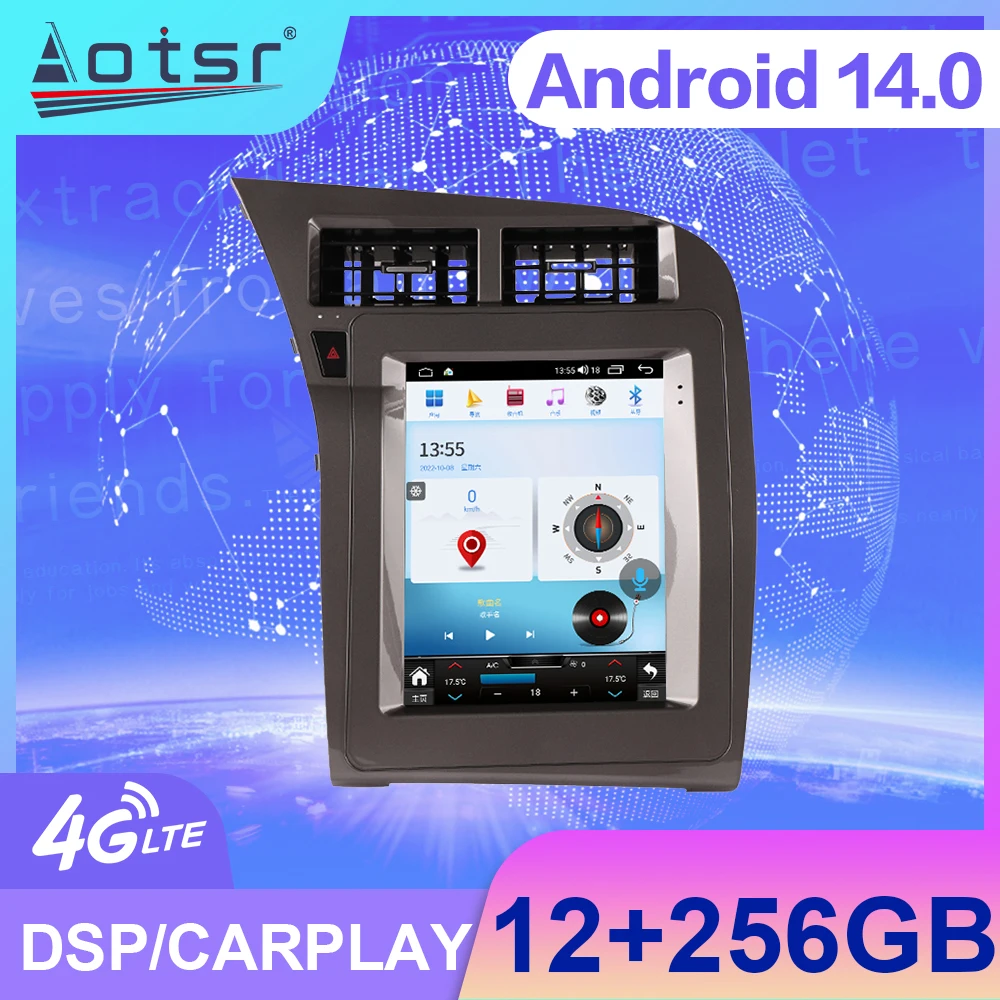 12.1 Inches Android 14.0 Car Radio For Audi A6 2005-2011 Multimedia Video Player Stereo Auto GPS Navi DSP Carplay Audio Stereo