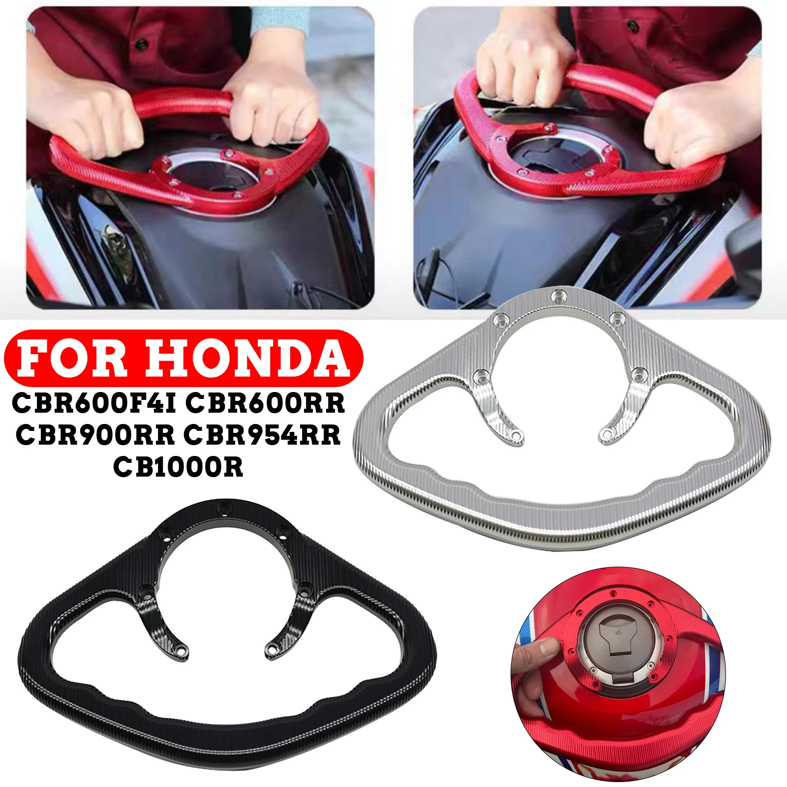 

Поручень топливного бака мотоцикла для Honda CBR600F4I CBR600RR CBR900RR CBR954RR CB1000R мотоциклетные пассажирские поручни поручни