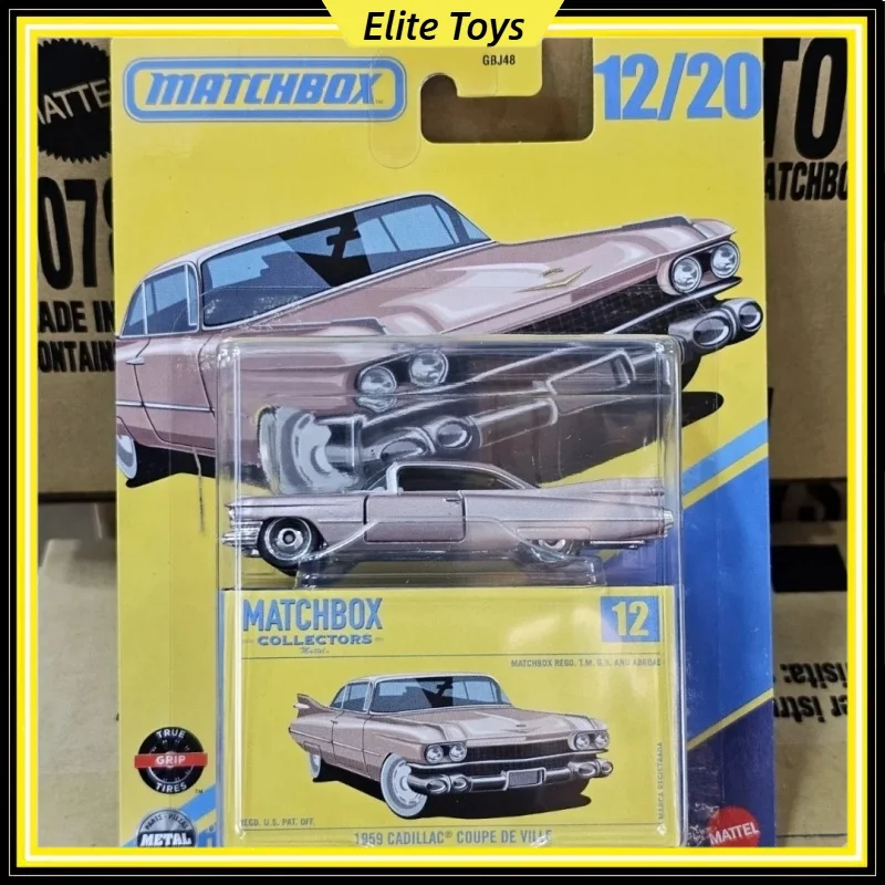 Mattel Match Box Coleccionistas Serie 1959 Cadillac Coupe de Ville Metal escala 1:64 modelo de coche fundido a presión vehículo coleccionable juguete para regalo