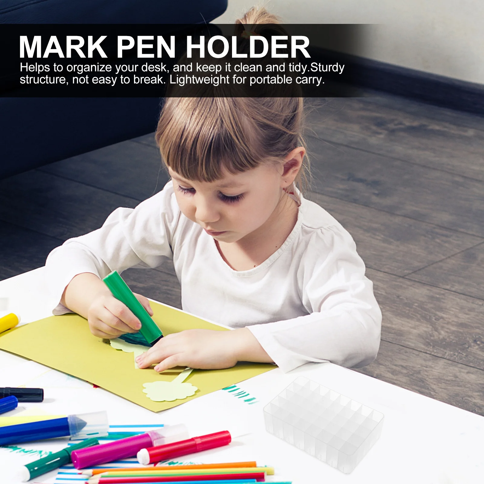 

4pcs Marker Pen Holders Desk Stand Organizer Storage Stands Plastic Pen Holder For Office Home School Use