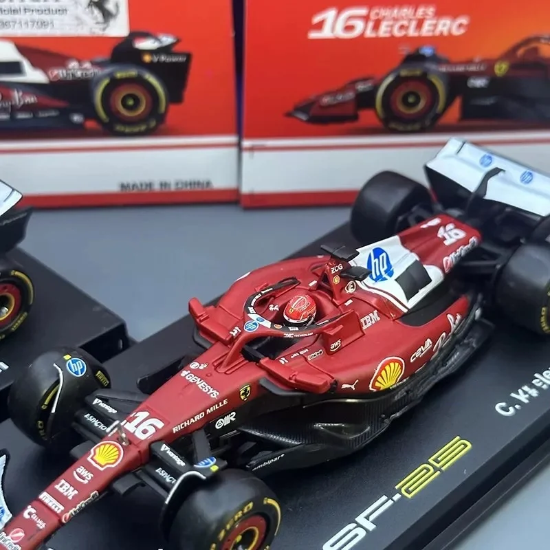 2025 Bburago 1:43 Ferrari SF-25 F1 16 #   Charles Leclerc 44 #   Lewis formule1 voiture alliage Miniature moulé sous pression modèle Collection jouets cadeau