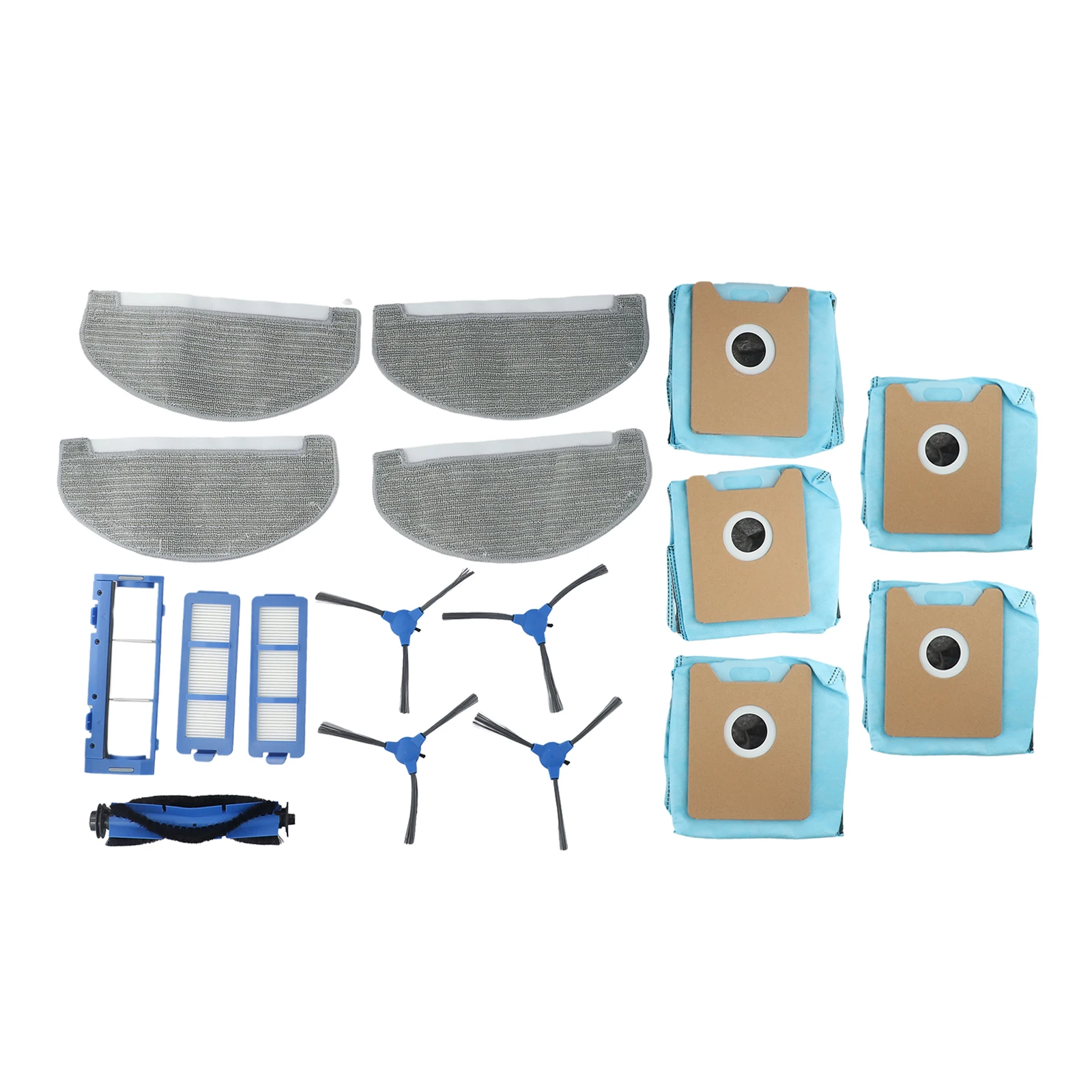 Фильтры, щетка, мешок для пыли, 17 упаковок для комплекта аксессуаров RoboVac для G40/G40 + подметальный робот-пылесос, запасные аксессуары