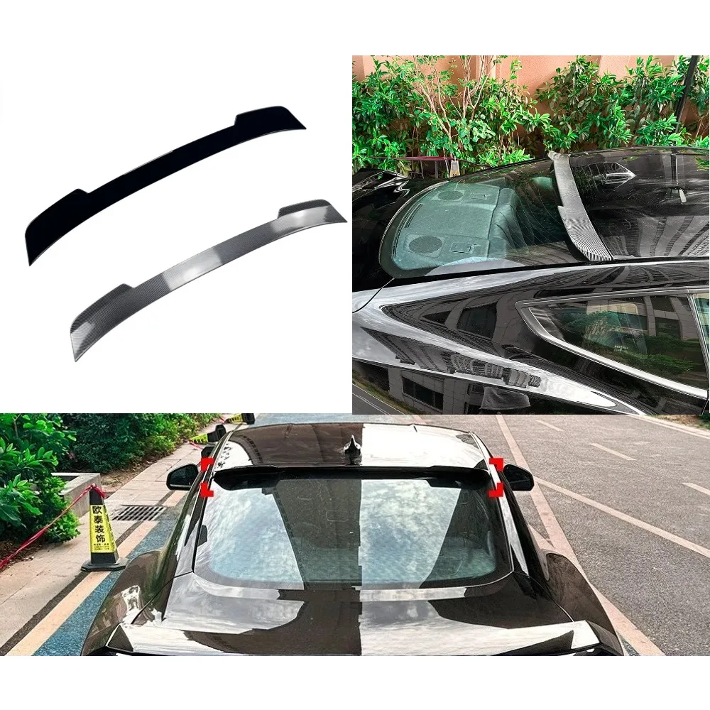 

For Ford Mustang S650 2024 Rear Trunk Spoiler Wing Lip Carbon Fiber Look ABS Plastic Car Styling Exterior Upgrade Accessories