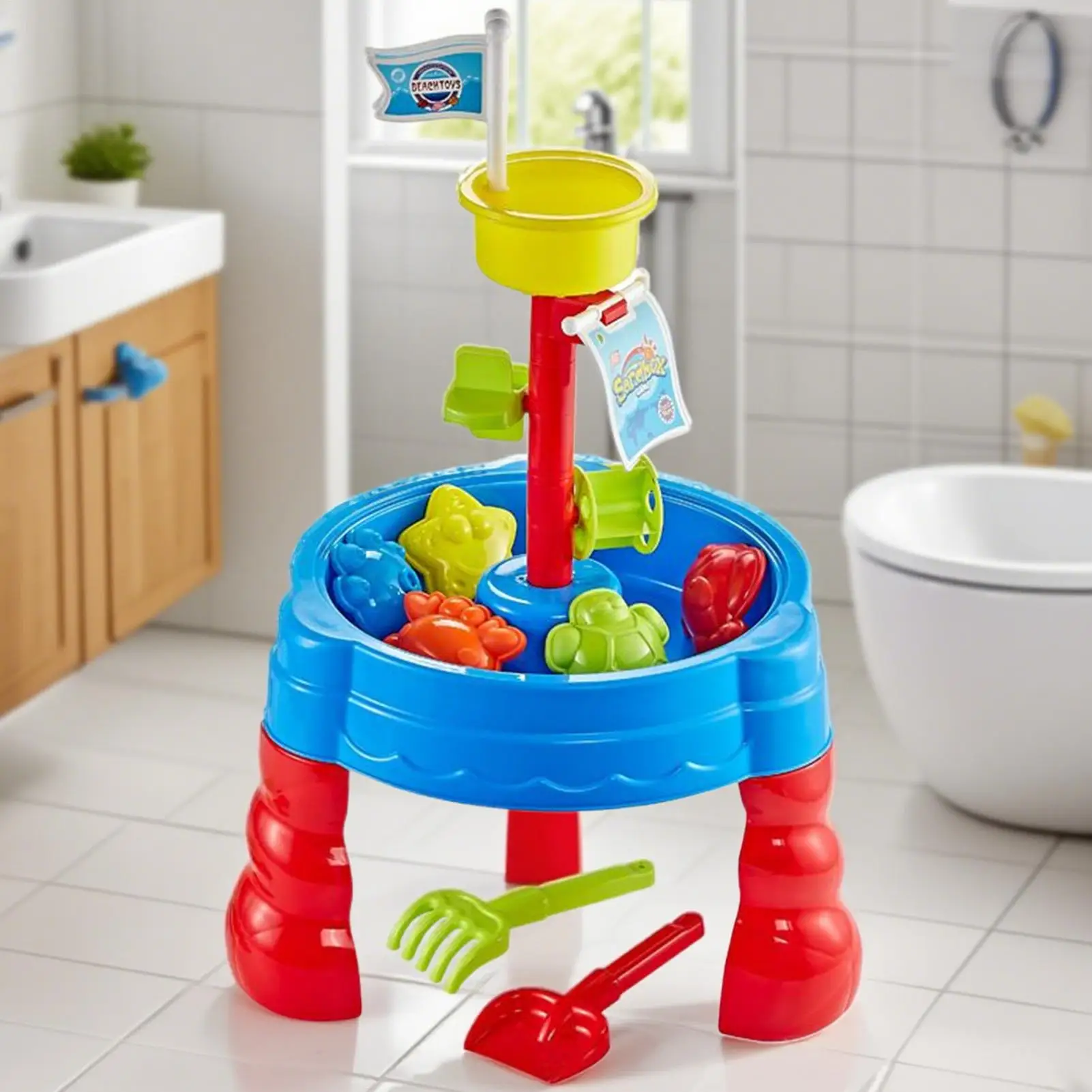 Sand and Water Table Water Play Table Outdoor Toy Activity Center for Kids Girls Lawn Garden Backyard Beach Patio Play Area