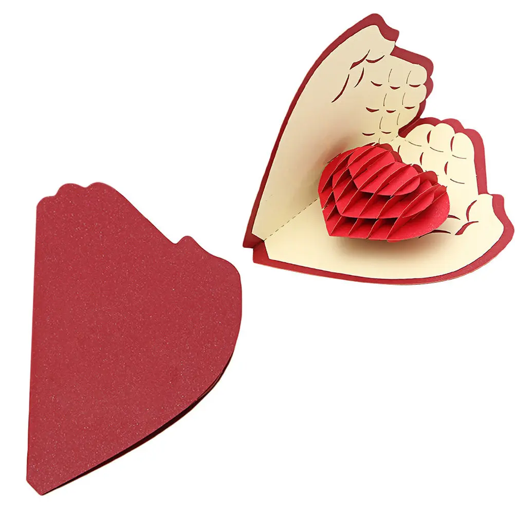 

3D Love Greeting Card Creative Papercraft for Valentine's Day Anniversary Wedding Invitation Congratulations Gift Flower Bouquet