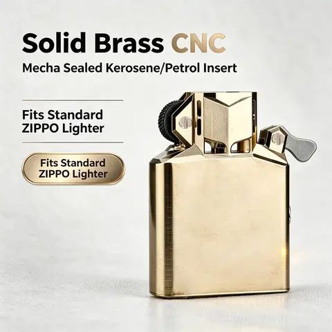Mecha Brass CNC Replacement Oil Insert For Zippo Classic Case Windproof kerosenes Insert Sealed Long Lasting Petrol Insert