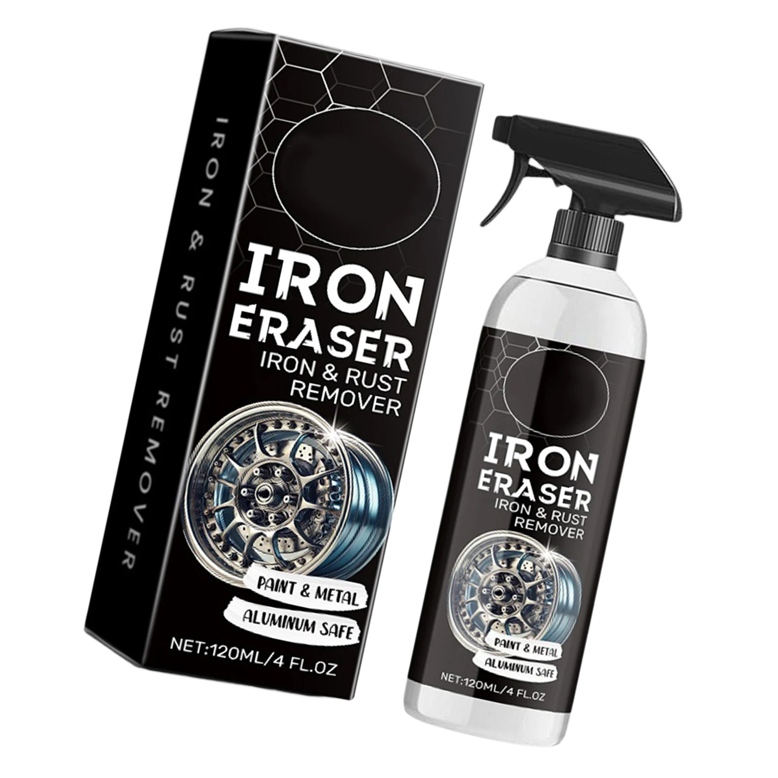 Car Iron Remover Spray Anti-Rust Protection Metal Rust Removal Spray Professional Fallout Remover for Tire Shine & Preps for Wax