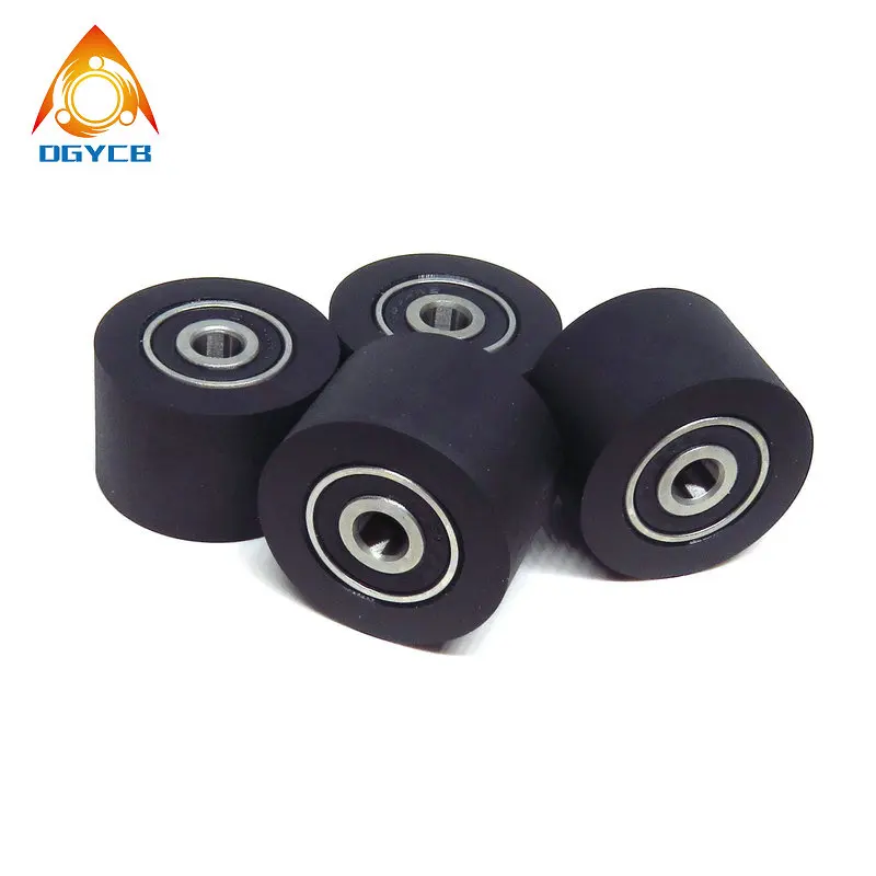 

1pcs Diameter 35 mm Bore 6 mm Polyurethane Roller With Two Bearing Mute Flat Guide Wheel 6x35x30 mm PUT62635-30 PU Rubber Pulley