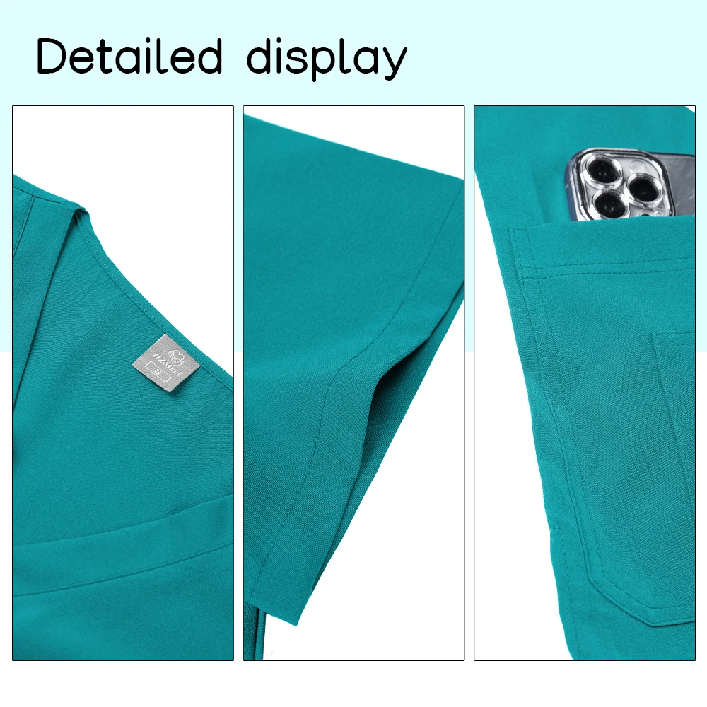 Mehrfarbige Weiche Polyester-Krankenhauskleidung für Ärzte, Pflegepersonal-Zubehör, Pflegeartikel, Zahnärztliche Arbeitskleidung, Tierarzt-Uniform