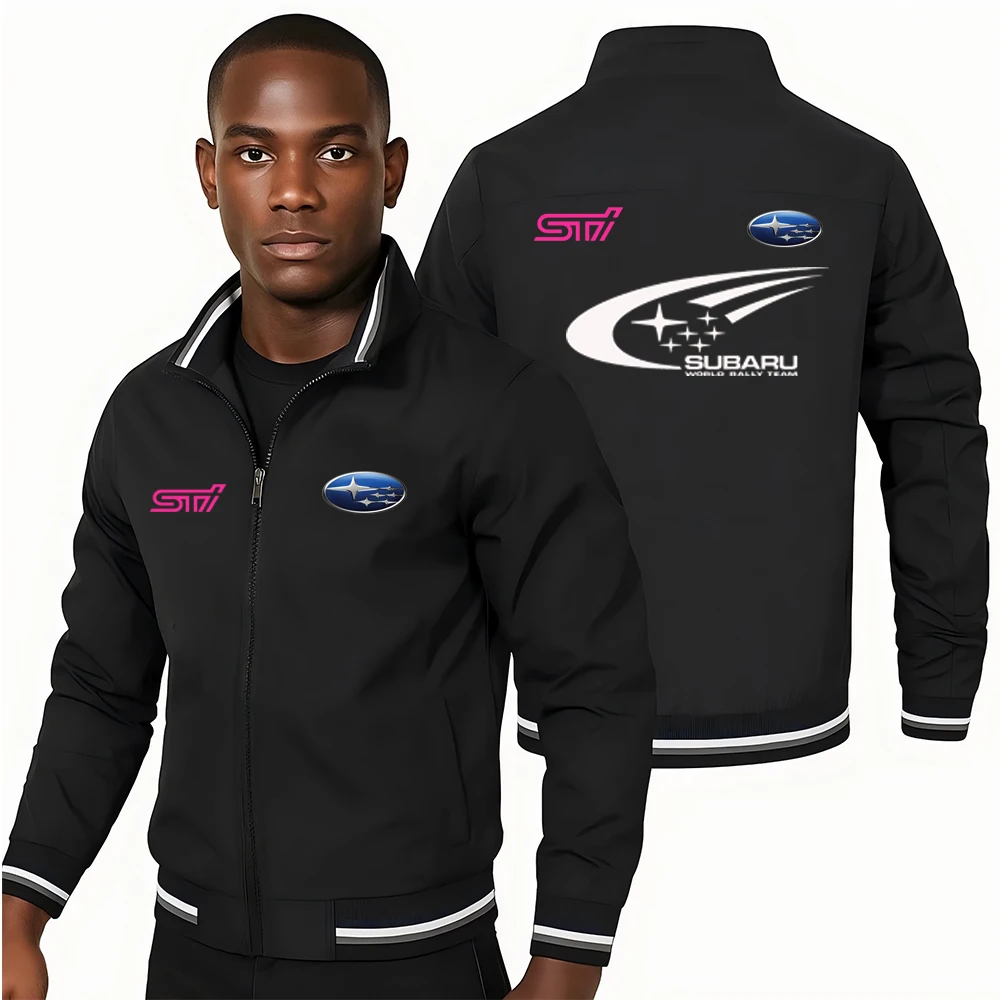 

Jacket racing suit jacket SUBARU motorcycle windproof riding suit motorcycle retro workwear printed thread casual jacket