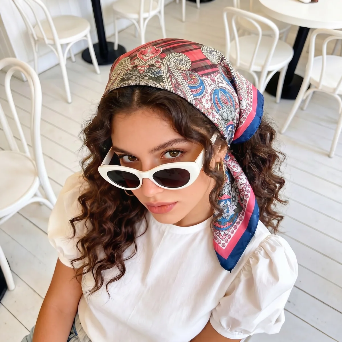 Women Silk Square Scarf Lady Bandana Head Wrap Shawl Satin Foulard Female Large Hijab Neckerchief Scarves Pashmina 2026 Headband