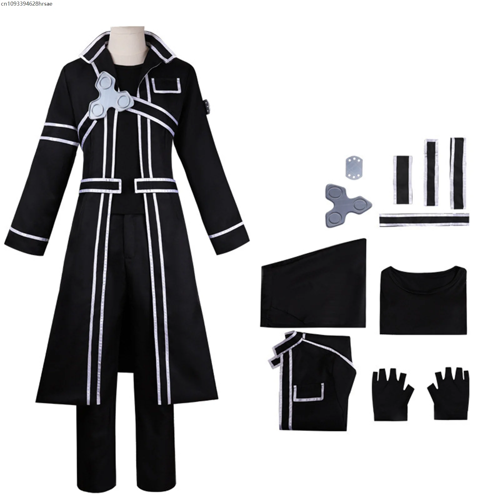 

Anime Cosplay Costume Anime Long Jacket Overcoat Trench Fancy Halloween Costumes Party Outfit for Adult Men