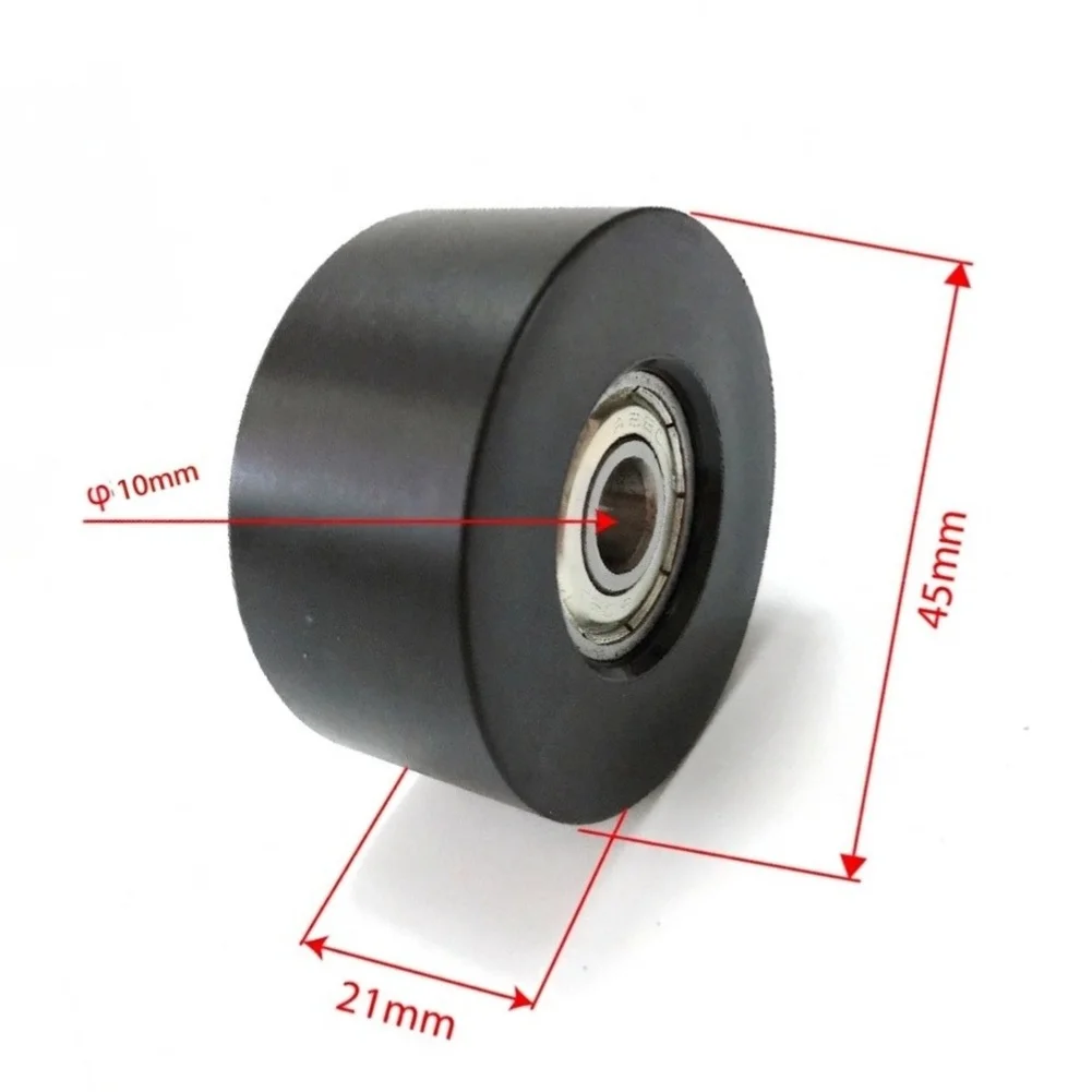 4pcs Rowing Machine Bearing Pulleys Seat Wheel Roller 45mm Double Bearing Wheel 8mm Bore Fitness Machines Bearing Pulleys Parts