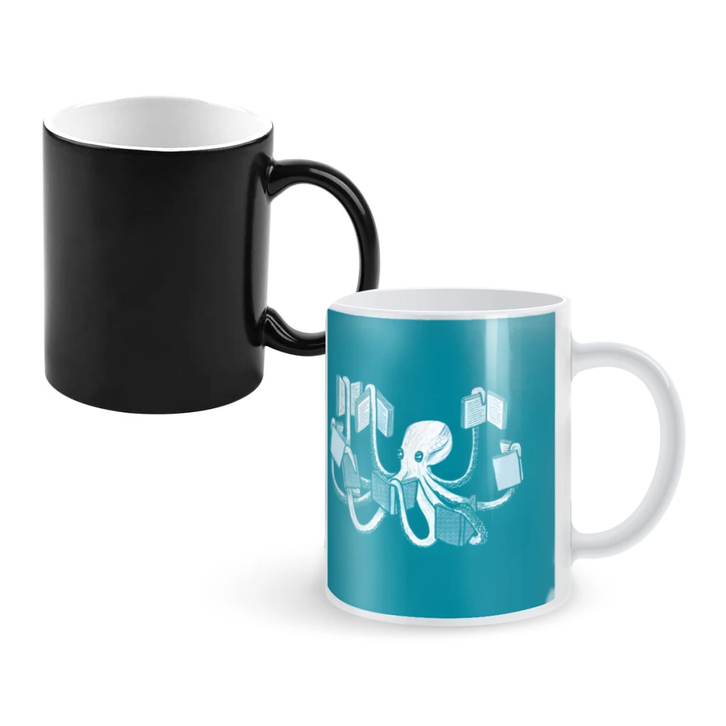 

Armed with knowledgeCoffee Mugs And Mug Creative Color Change Tea Cup Ceramic Milk Cups Novelty Gifts