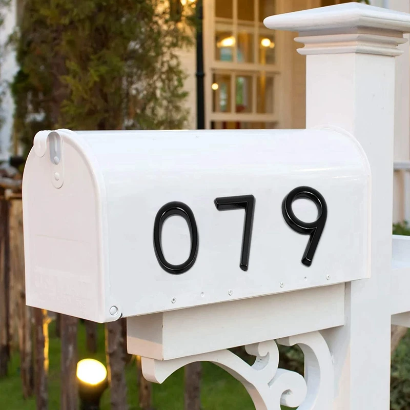 2-Inch House Number For Outdoor Mailbox Number Address Number Sticker For Home Office House Number (Black, 10 Pcs)