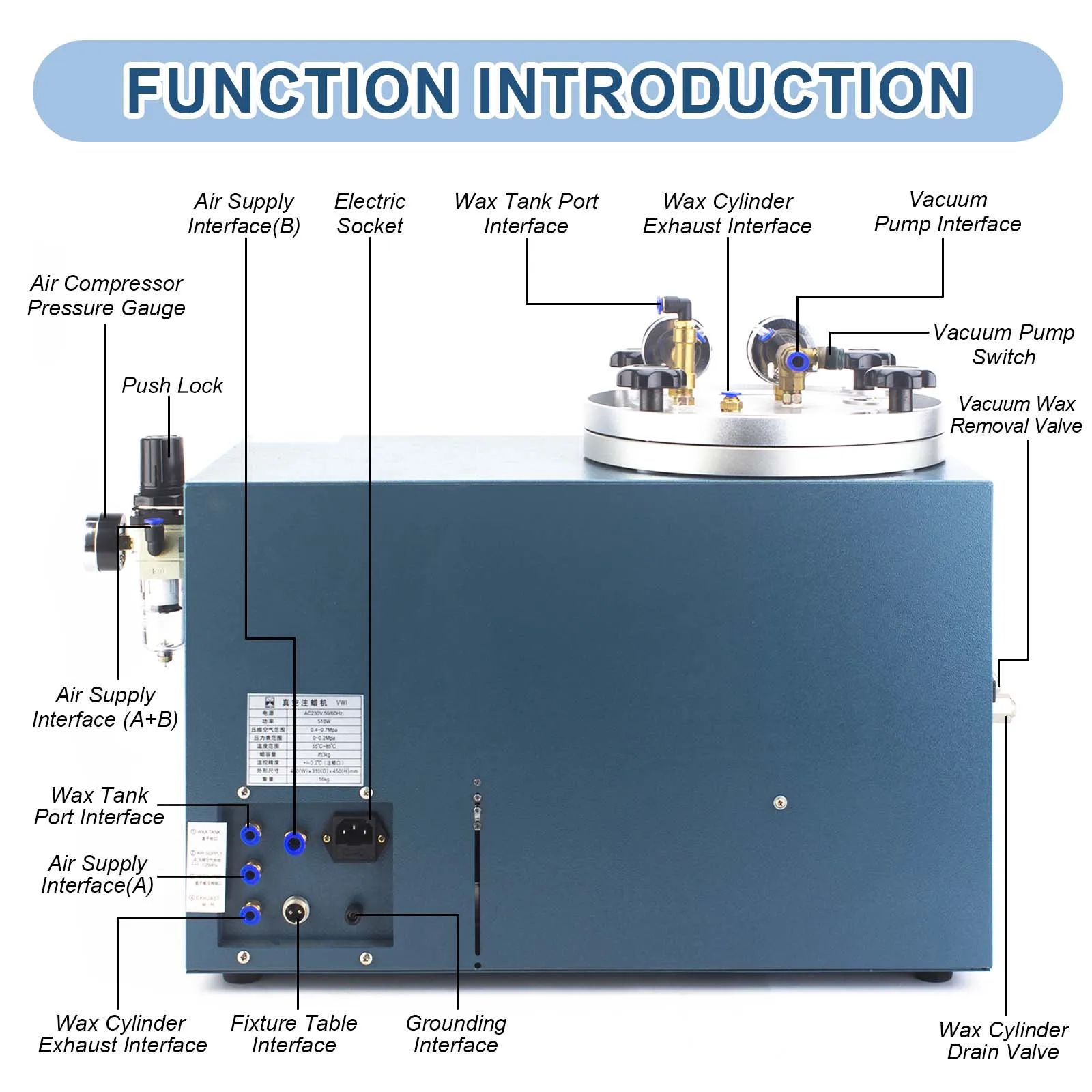 Automatic Jewelry Vacuum Wax Injector | Digital Casting and Forming Machine for Jewelers