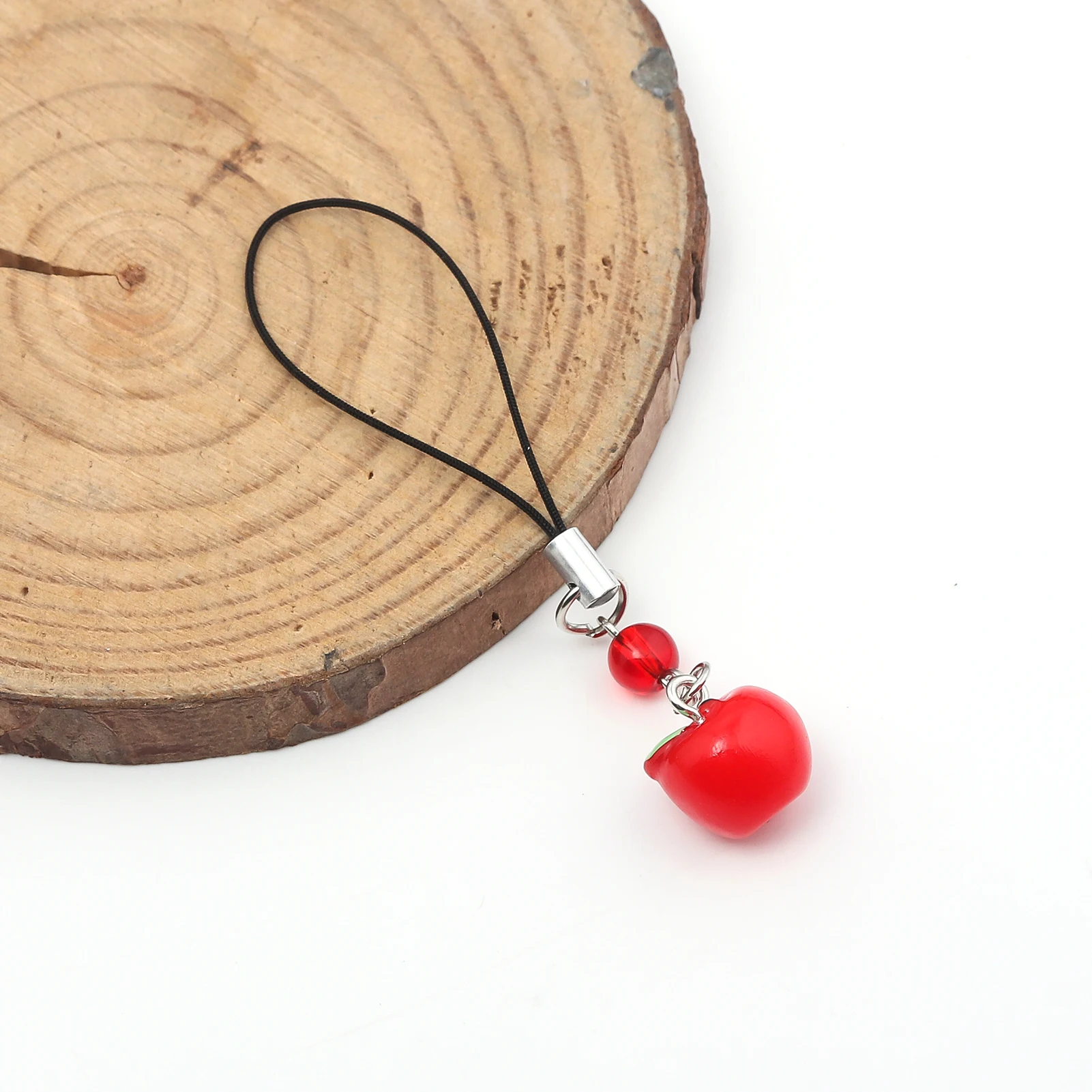 الحب والفضاء العميق الأحمر التفاح حقيبة قلادة لطيف الفاكهة سلسلة هواتف المحمول الرجال النساء صديق اكسسوارات الحفلات هدية زوجين المفاتيح #2