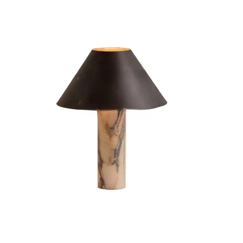

Natural marble table lamp designer simple bedroom bedside living room