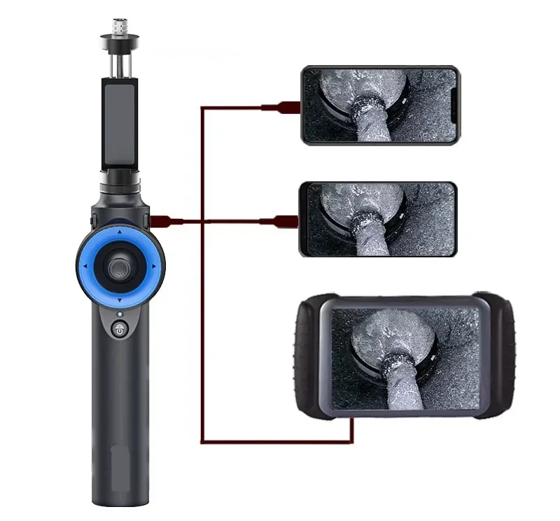 Portable Industrial Video Borescope Snaked Camera With 360 Degree Joystick Rotation 6mm Diameter 1M Probe Tube