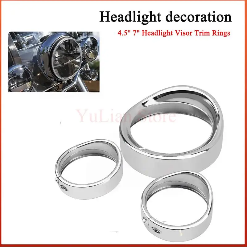 NOW Motorcycle Headlight Trim For Touring Road King Electra Glide Softail FLD/FLH 7