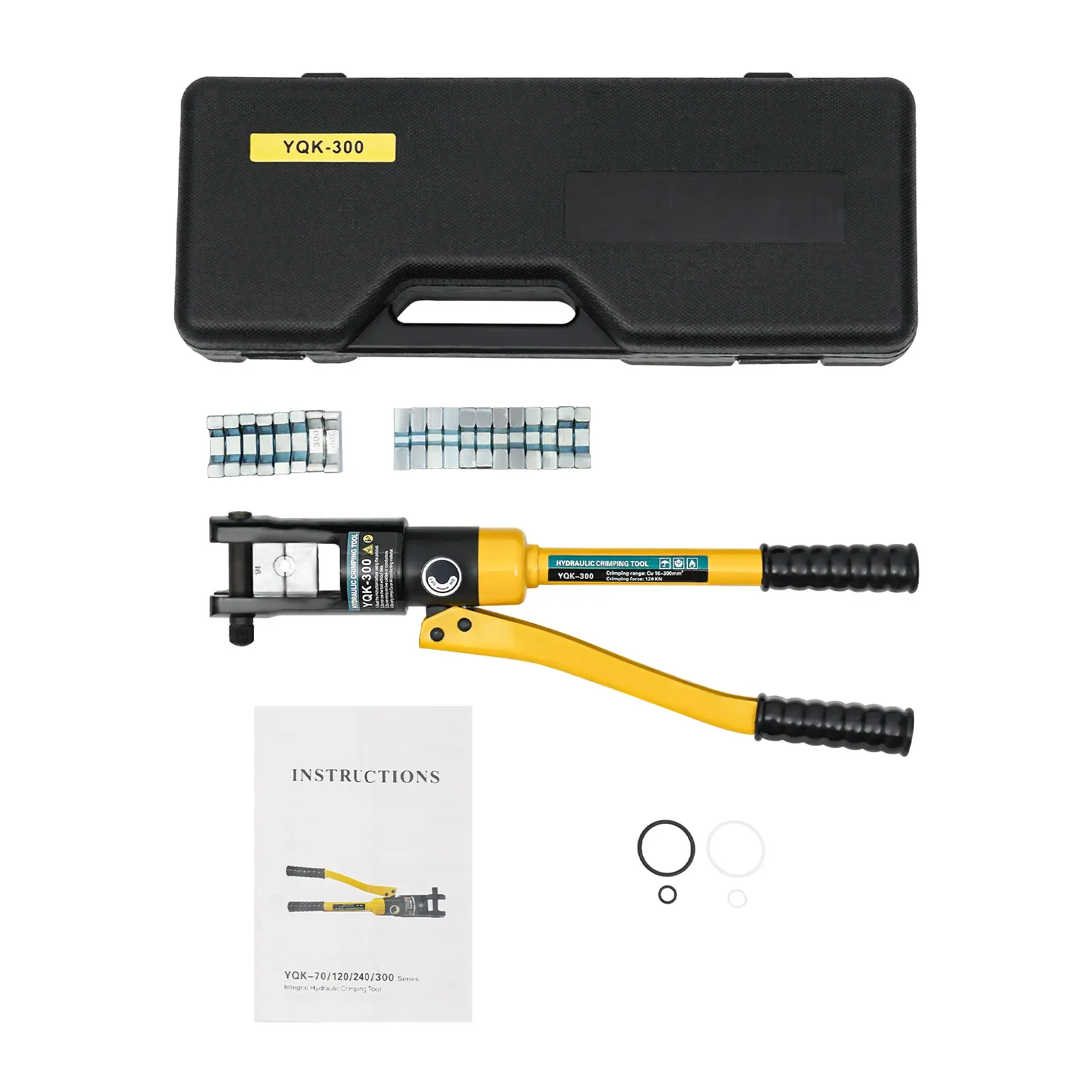 12Ton Hydraulic Crimping Cable Lug Crimping Tool Hydraulic Wire Terminal Crimper, Wire Balustrade Crimper W/11 Dies