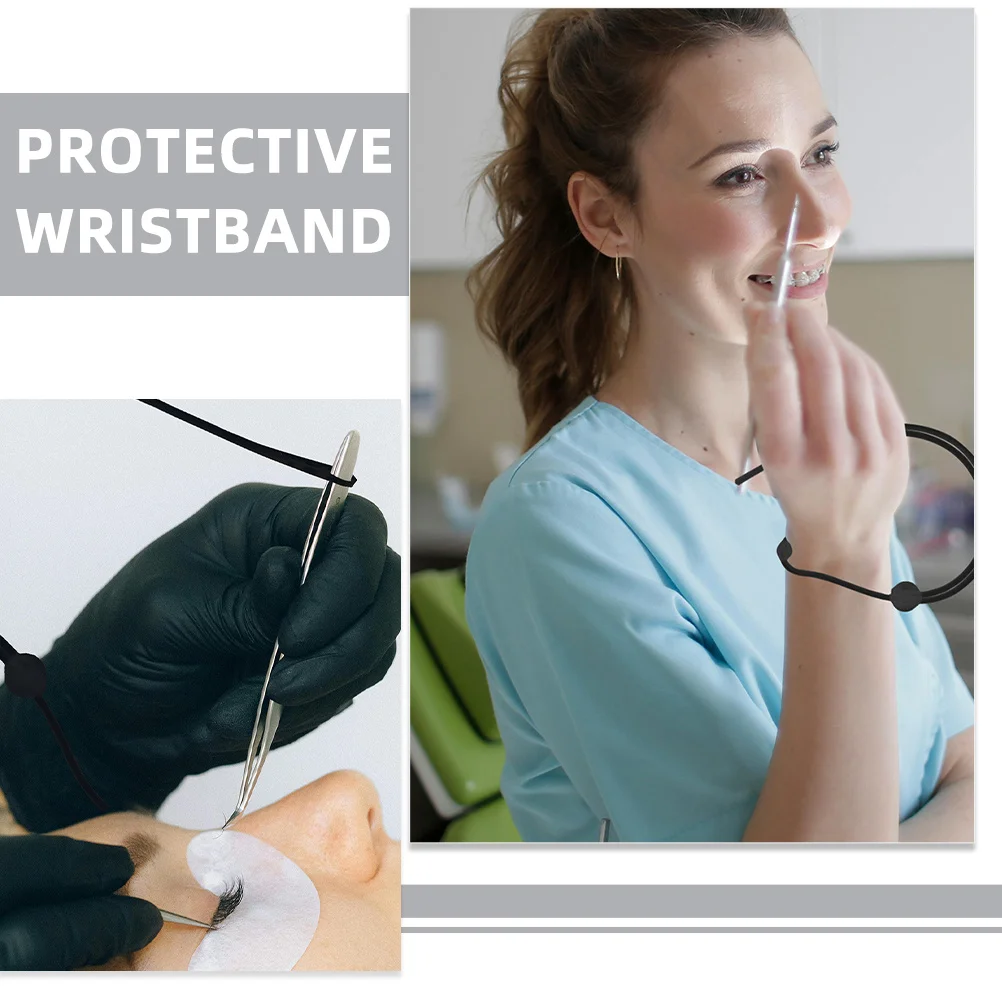 ที่หนีบขนตา 2 ชิ้น พร้อมสายรัดข้อมือซิลิโคน ที่ยึดที่หนีบขนตา สำหรับต่อขนตา อุปกรณ์แต่งหน้า