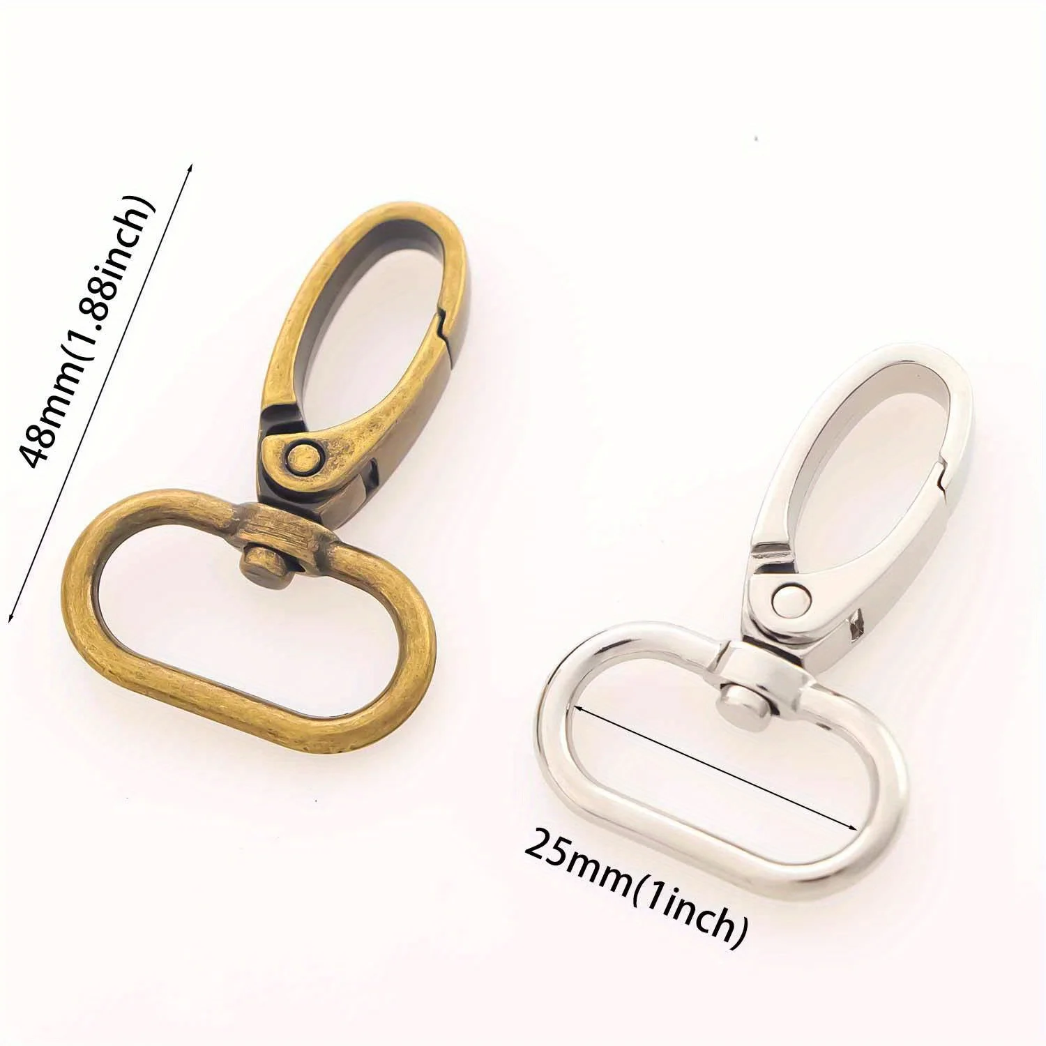 5pcs Swivel Lobster Clasp for Strap Bag Metal Buckles Webbing Belt Snap Hooks Keyring Carabiner DIY Accessories