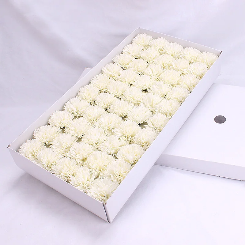 10Pcs Mini Carnation Soap Flower Heads Eternal Flowers Bouquet Mother's Day Christmas Gift Box Handmade DIY Bouquets Home Decor