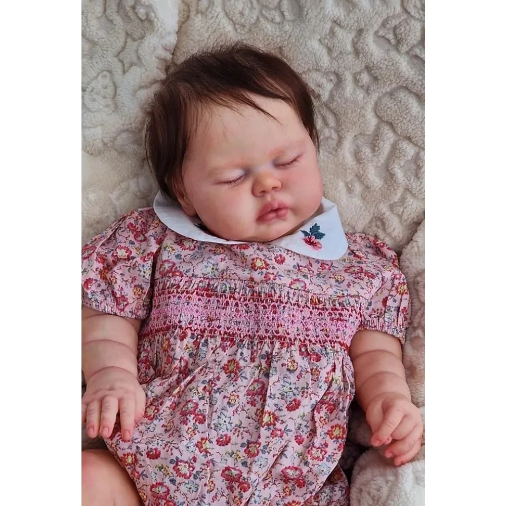 Corpo macio Reborn Toddler Doll, Sleeping Baby Pickle, Pele de Pintura 3D com Veias Visíveis, Brinquedos Presente, 24"