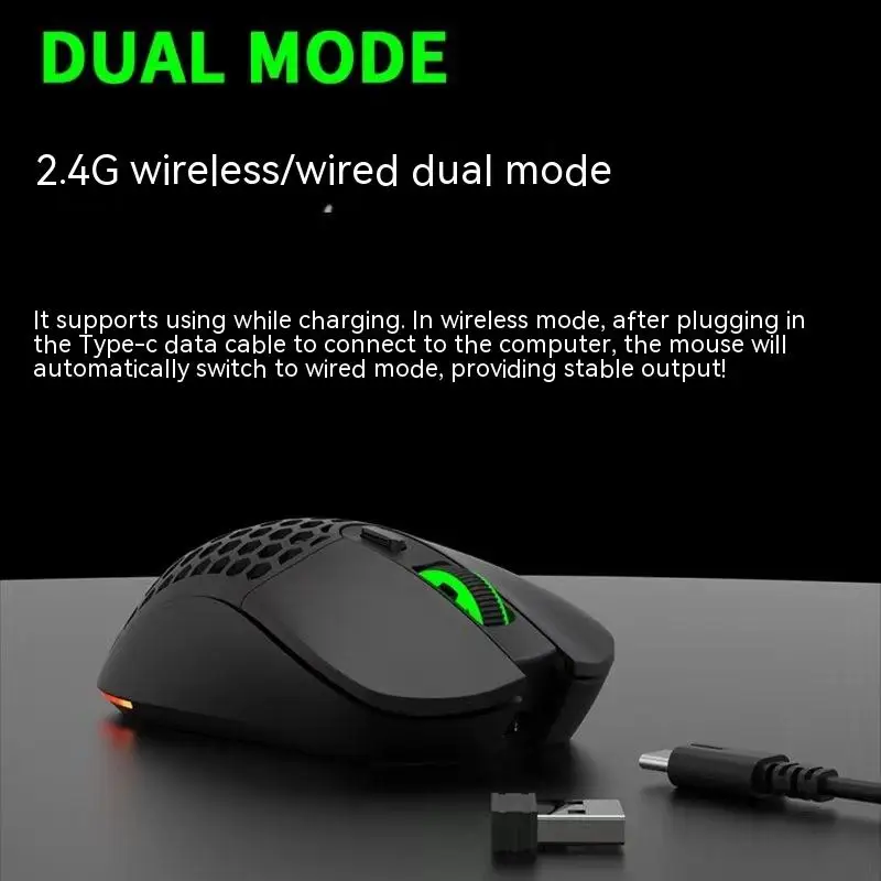 Imagem -05 - Mouse sem Fio com Sensor Tampa Traseira Ajustável Mouse para Jogos Fps Peso Leve Rgb Ergonômico Gamer Paw3395 63g Xinshuntian-g820mini