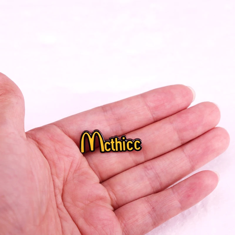 Thicc Badge Game Meme Enamel Pin Brooch Jewelry Decorate