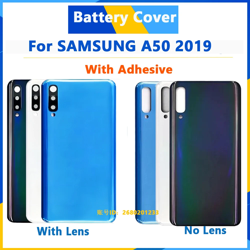 

For Samsung Galaxy A50 Back Battery Cover Rear Door Housing Cover Replacement Case for Galaxy A 50 a50 A505F SM-A505F Phone Case