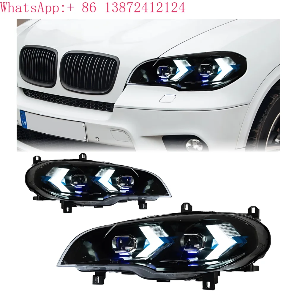 

X5 E70 2007-2013 Upgrade Headlight Configure Projector Lens Turn Signal Beam Headlights LED DRL Head Lamp Accessories for BMW