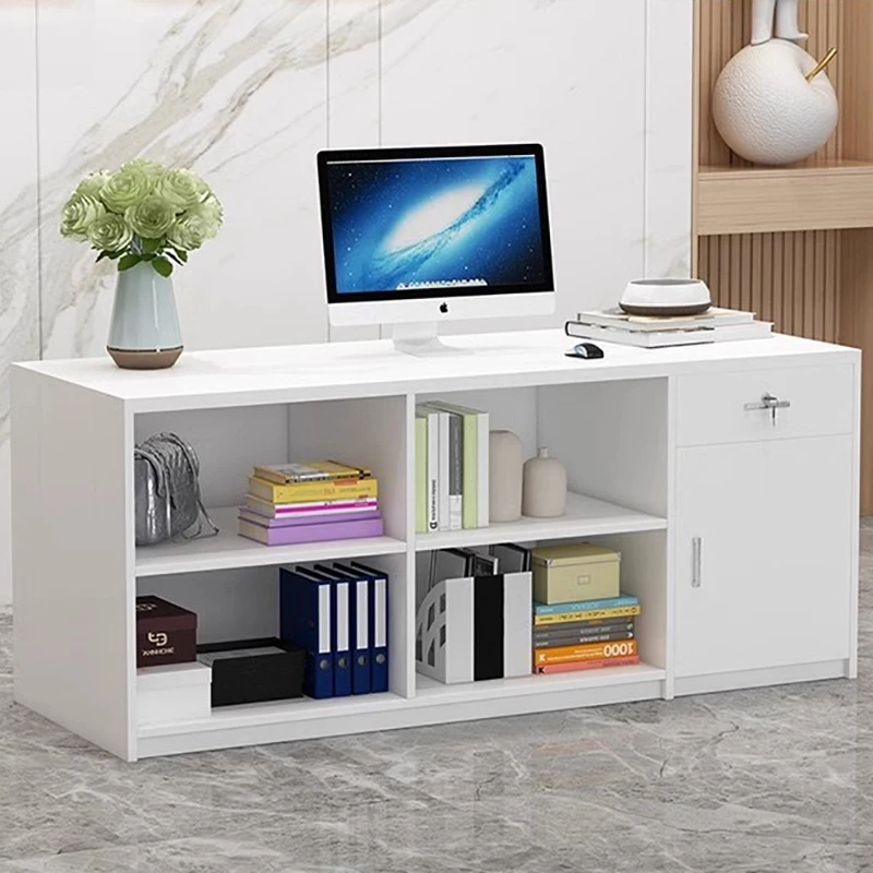

Service Plastic Reception Desk Kitchen Modern Bar Reception Desk Salon Mostrador Nordic Office Bureau Chambre Trendy Furniture