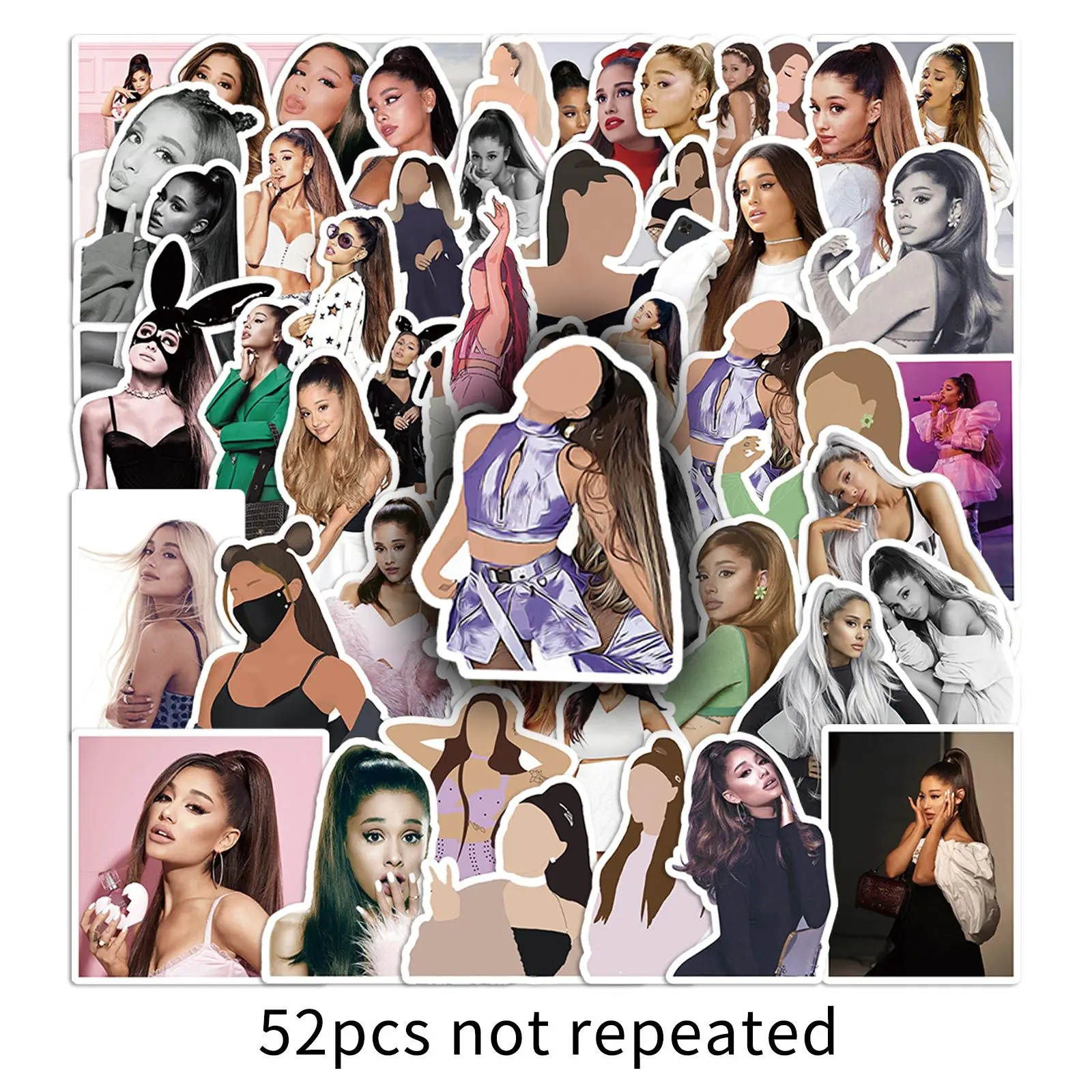 

new kpop 52 pieces of Ariana Grande stickers for decorating water bottles, computers, headphones, stickers, and gifts
