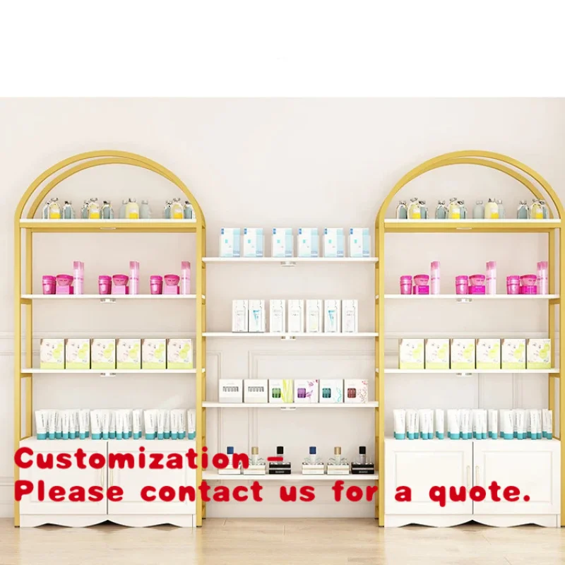 

Customize.Multi-Tier Wood Supermarket Rack-Cosmetic & Lingerie Display with Adjustable Back Lightweight Shelving Supermarket