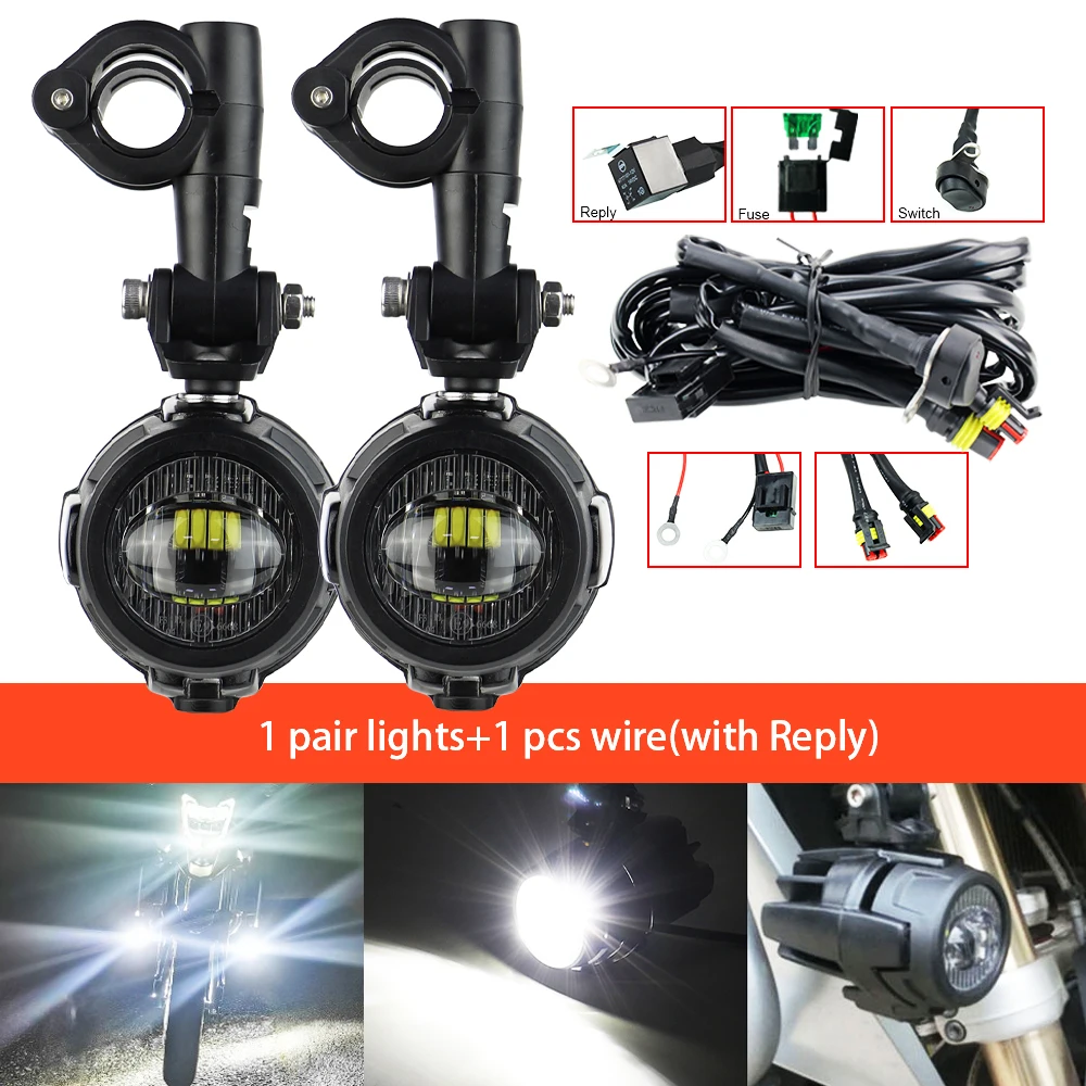 Extra Verlichting LED Spot Rijden Mistlampen voor R1200GS F800GS K1600 Universele Motorfiets 40W 6000K Mistlampen