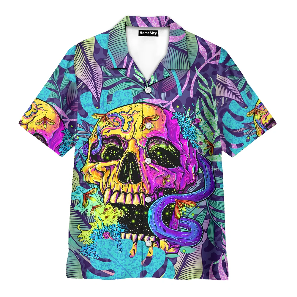 

Funny Spoof Pattern Hawaiian Shirt For Men Summer 3d Printed Art Shirts Women Street Short Sleeves Lapel Loose Button Blouse Top